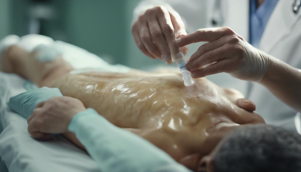 prepping for medical procedure